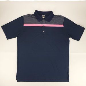FootJoy Athletic Fit Striped Golf Polo Shirt XXL